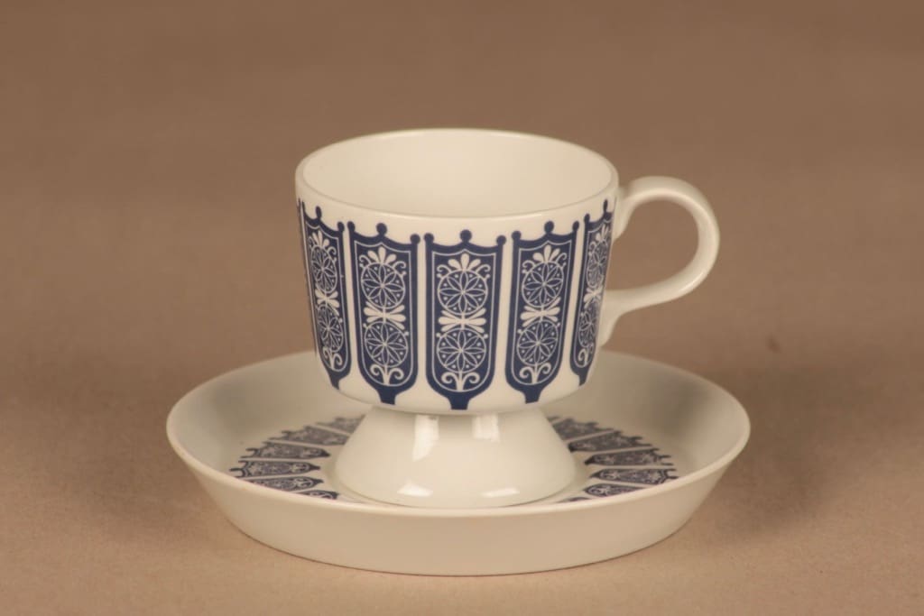 Arabia Rukinlapa coffee cup, blue 6 pcs designer Raija Uosikkinen 2