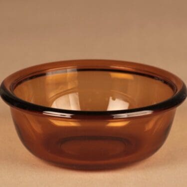 Nuutajärvi Luna kulho, ruskea, suunnittelija Kaj Franck,