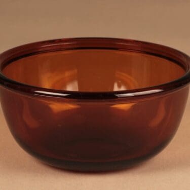 Nuutajärvi Luna tarjoilukulho, ruskea, suunnittelija Kaj Franck,