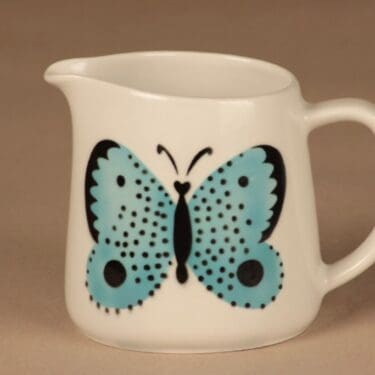 Arabia Perho kaadin, turkoosi, musta, suunnittelija Birger Kaipiainen, perhonen