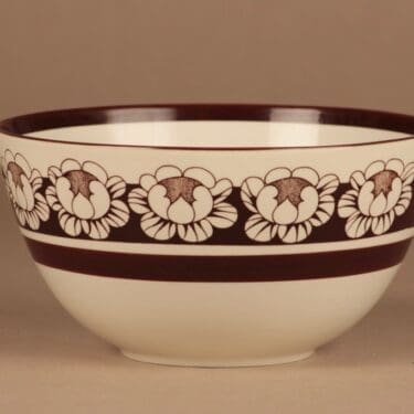 Arabia Katrilli kulho, ruskea, suunnittelija Esteri Tomula, kukka