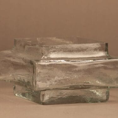 Riihimäen lasi Palkki maljakko, kirkas designer Helena Tynell