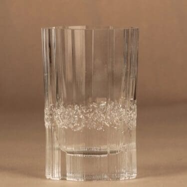 Iittala Pallas maljakko, kirkas, suunnittelija Tapio Wirkkala,