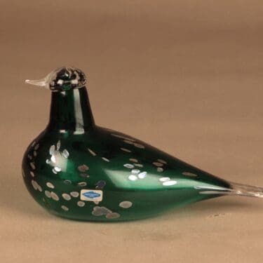 Nuutajärvi lintu , Pekkasiini, suunnittelija Oiva Toikka, Pekkasiini, signeerattu