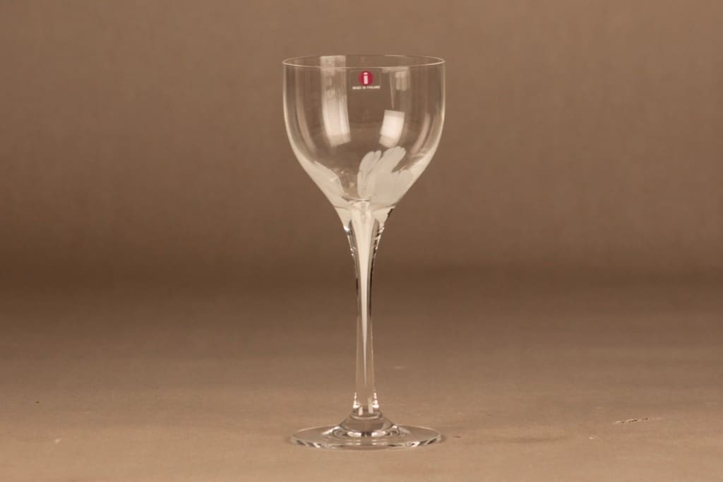 Iittala Nana valkoviinilasi, kirkas, valkoinen, suunnittelija Mikko Karppanen,