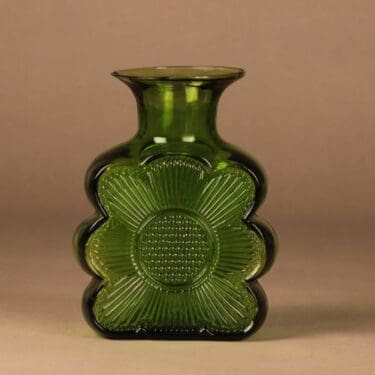 Riihimäen lasi Amuletti maljakko, vihreä, suunnittelija Tamara Aladin,