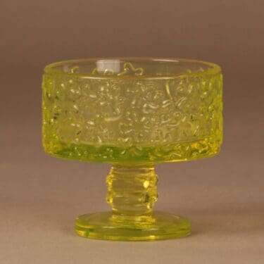 Riihimäen lasi Jesperi jälkiruokakulho, jalallinen, suunnittelija Erkkitapio Siiroinen, jalallinen