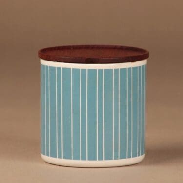 Finel Mari purkki, Teak-kannella, suunnittelija Seppo Mallat, Teak-kannella, Raita, 0.5 l