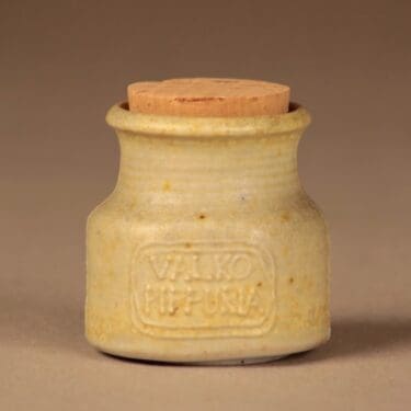 Arabia maustepurkki, Valkopippuria, suunnittelija Francesca Lindh, Valkopippuria