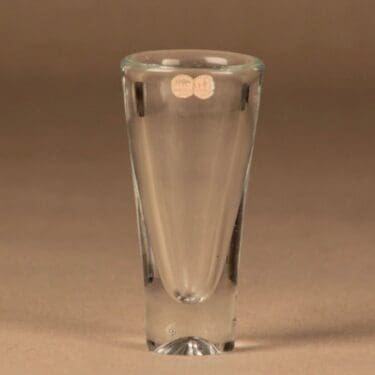 Iittala Löytö maljakko, kirkas, suunnittelija Erkki Vesanto,