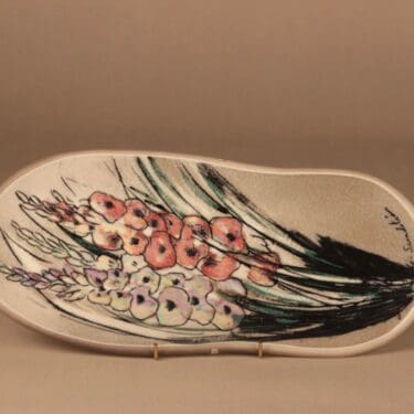 Arabia HLS seinälaatta, Hänelle, suunnittelija Heljä Liukko-Sundström, Hänelle, kukka