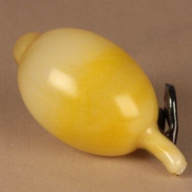 Nuutajärvi Sitruuna, keltainen, lysteri, suunnittelija Oiva Toikka, hedelmä