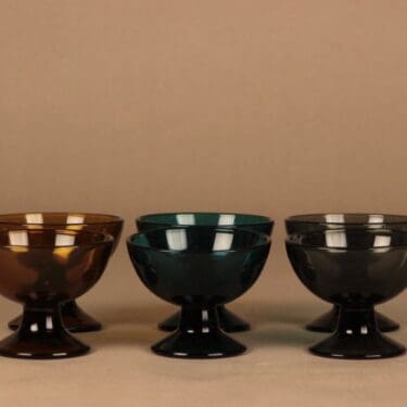 Nuutajärvi 5379 annoskulho, eri värejä, 6 kpl, suunnittelija Saara Hopea,