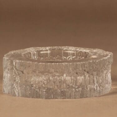 Iittala Aslak tuhka-astia, kirkas, suunnittelija Tapio Wirkkala, massiivinen