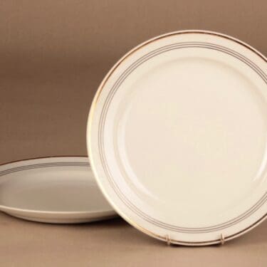 Arabia lautanen, 24 cm, 2 kpl, suunnittelija , 24 cm, raitakoriste