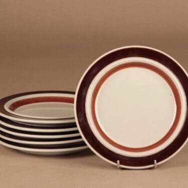 Arabia Rosmarin kulho, valkoinen, ruskea raita, suunnittelija , raitakoriste