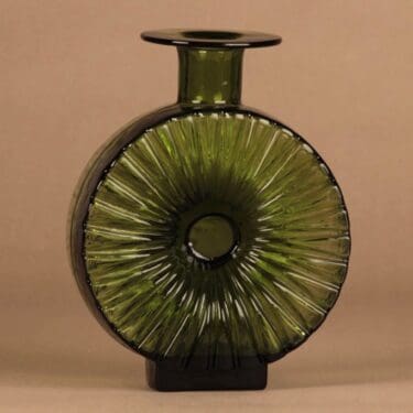 Riihimäen lasi Aurinkopullo decorative bottle size ¾ designer Helena Tynell
