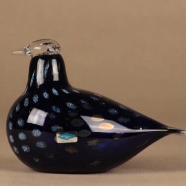 Nuutajärvi yrityslintu, numeroitu, suunnittelija Oiva Toikka, numeroitu, signeerattu