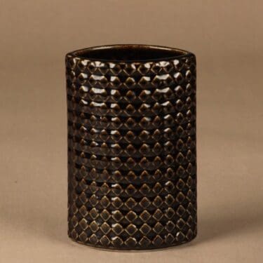 Arabia Harlekiini maljakko, ruskea, suunnittelija , abstrakti