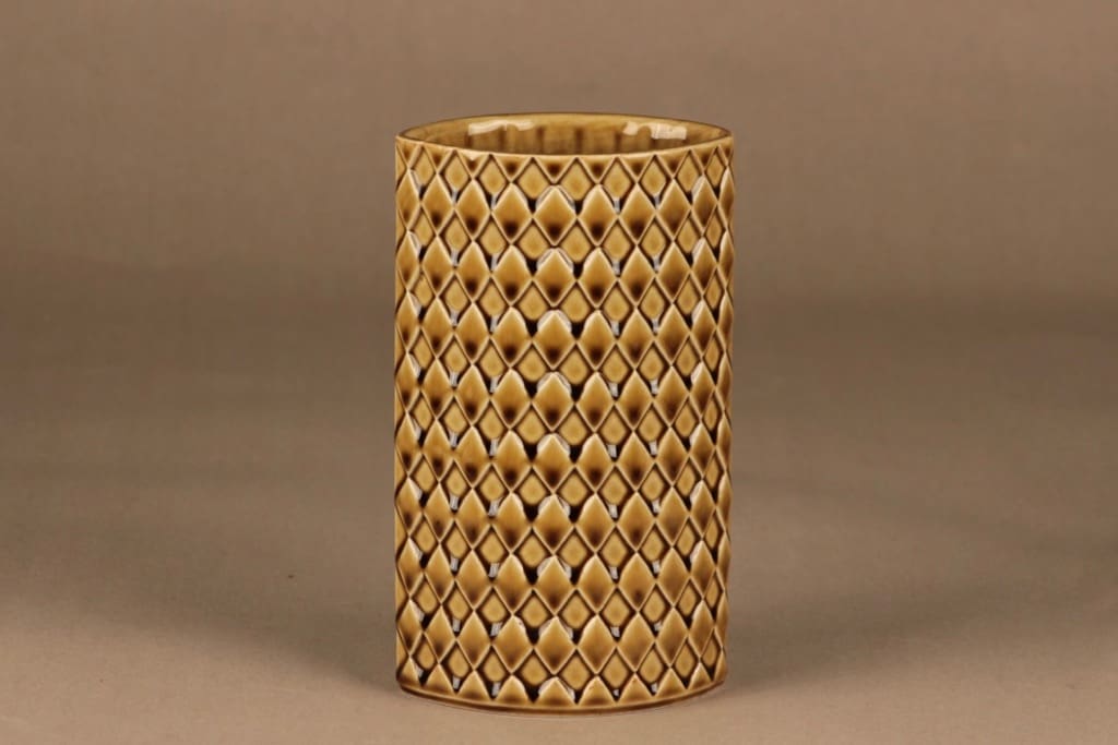 Arabia Harlekiini maljakko, beige, suunnittelija , abstrakti