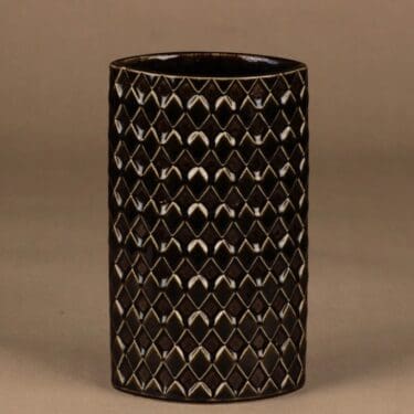 Arabia Harlekiini maljakko, tummanruskea, suunnittelija ,