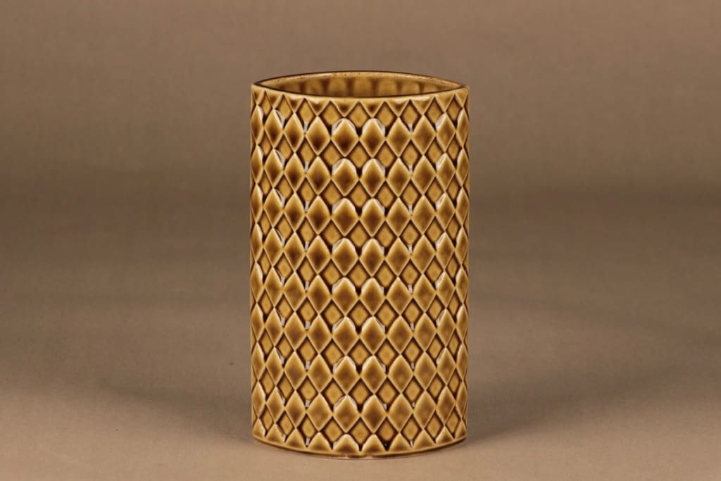 Arabia Harlekiini maljakko, beige, suunnittelija , abstrakti