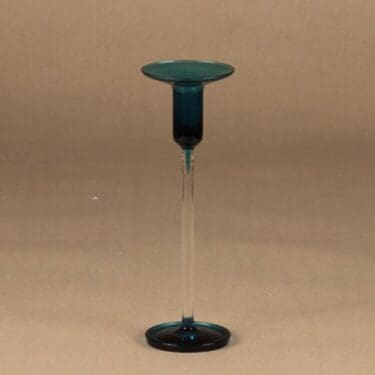 Riihimäen lasi Harlekiini kynttilänjalka, signeerattu, suunnittelija Nanny Still, signeerattu