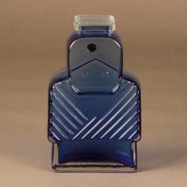 Riihimäen lasi Isoäiti karahvi, sininen, kirkas, suunnittelija Helena Tynell,