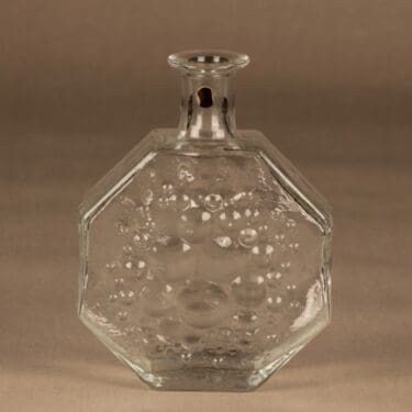 Riihimäen lasi Stella Polaris koristepullo, kirkas, suunnittelija Nanny Still,