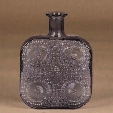 Riihimäen lasi Grapponia koristepullo, neodymi, suunnittelija Nanny Still,