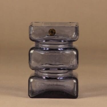 Riihimäen lasi 1392 maljakko, neodymi, suunnittelija Helena Tynell,