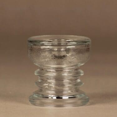 Riihimäen lasi Carmen kääntömaljakko, kirkas, suunnittelija Tamara Aladin, 1972-1981