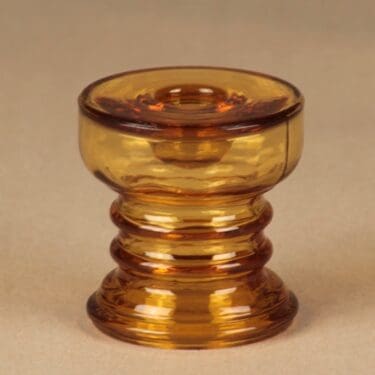 Riihimäen lasi Carmen kääntömaljakko, amber, suunnittelija Tamara Aladin, 1972-1981