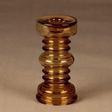 Riihimäen lasi Carmen kääntömaljakko, amber, suunnittelija Tamara Aladin, 1972-1981