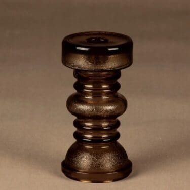 Riihimäen lasi Carmen kääntömaljakko, harmaa, suunnittelija Tamara Aladin, 1972-1981