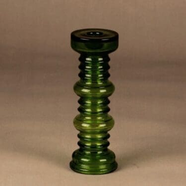 Riihimäen lasi Carmen maljakko/kynttilänjalka, vihreä, suunnittelija Tamara Aladin,