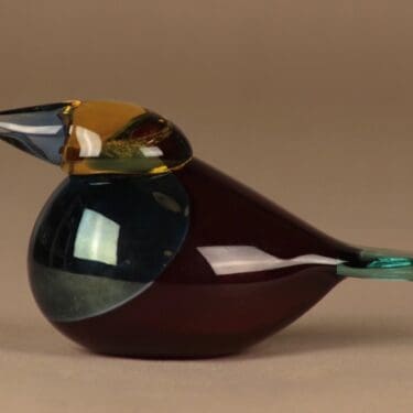 Nuutajärvi lintu , Kuningatarkalastaja, suunnittelija Oiva Toikka, Kuningatarkalastaja, signeerattu