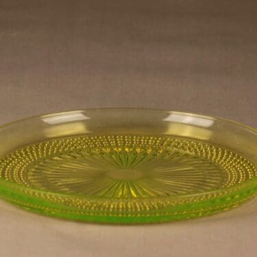 Riihimäen lasi Barokki lautanen, 27 cm, suunnittelija Erkkitapio Siiroinen, 27 cm