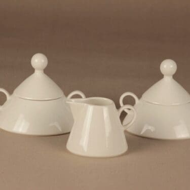 Arabia Harlekin sokerikko ja kermakko suunnittelija Inkeri Leivo