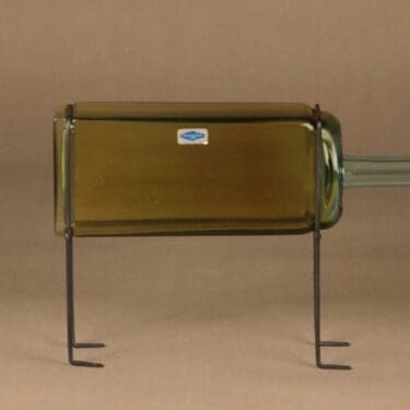 Nuutajärvi Koira taide-esine, signeerattu, suunnittelija Markku Salo, signeerattu