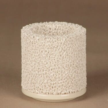 Arabia Fire kynttilälyhty, valkoinen, suunnittelija Nathalie Lahdenmäki, tuikku