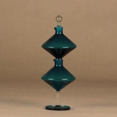 Riihimäen lasi Harlekiini etikka- ja öljykarahvi, Kaksi-osainen, suunnittelija Nanny Still, Kaksi-osainen