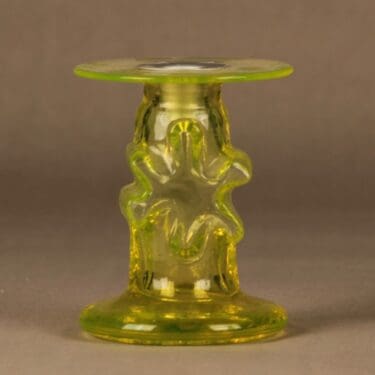 Riihimäen lasi Kasper kynttilänjalka, signeerattu, suunnittelija Erkkitapio Siiroinen, signeerattu