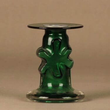 Riihimäen lasi Kasper kynttilänjalka, signeerattu, suunnittelija Erkkitapio Siiroinen, signeerattu