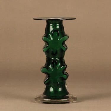 Riihimäen lasi Kasper kynttilänjalka, signeerattu, suunnittelija Erkkitapio Siiroinen, signeerattu