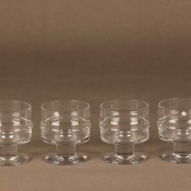 Iittala Pisaranrengas lasi, 10 cl, 4 kpl, suunnittelija Timo Sarpaneva, 10 cl