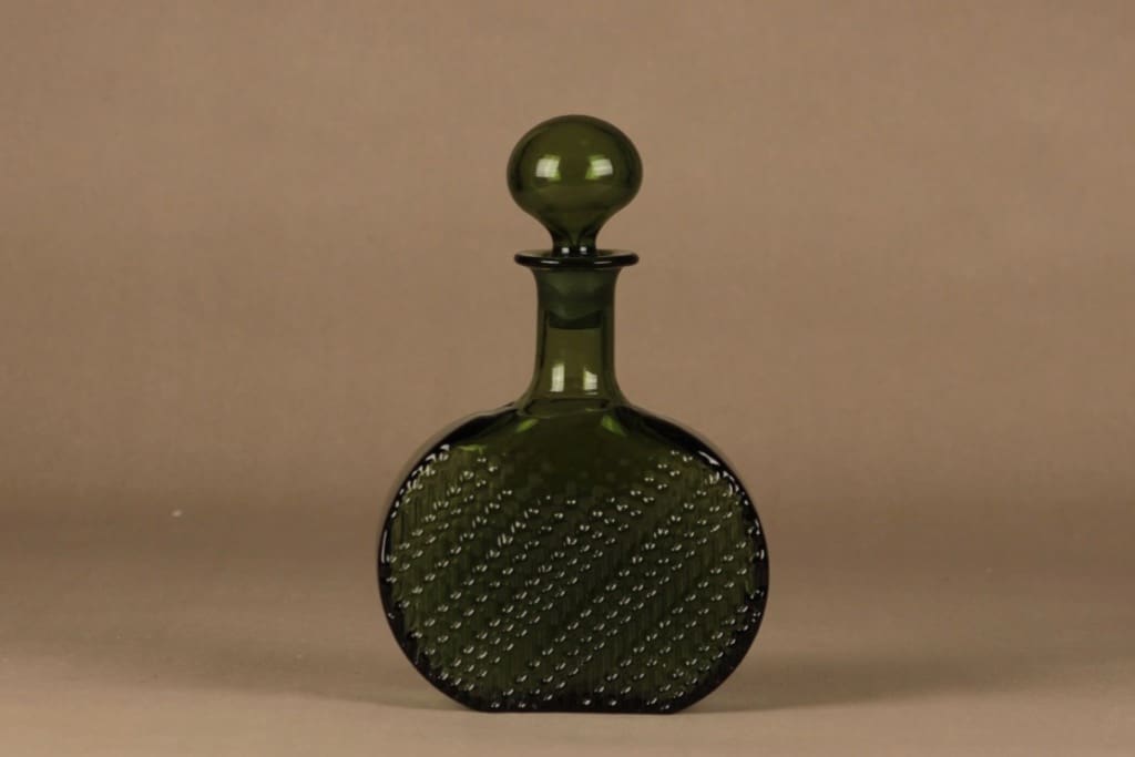 Riihimäen lasi Flindari vihreä, vihreä, suunnittelija Nanny Still,