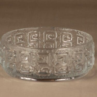 Riihimäen lasi Taalari kulho, kirkas, suunnittelija Tamara Aladin,