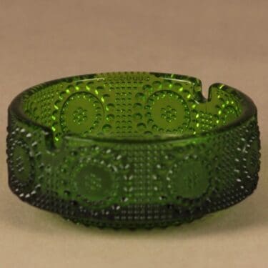 Riihimäen lasi Grapponia tuhka-astia, vihreä, suunnittelija Nanny Still,