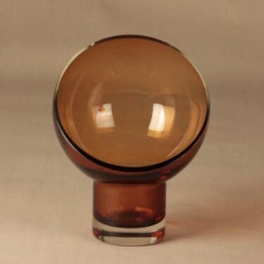 Kumela maljakko, ruskea, kirkas, suunnittelija , pyöreä